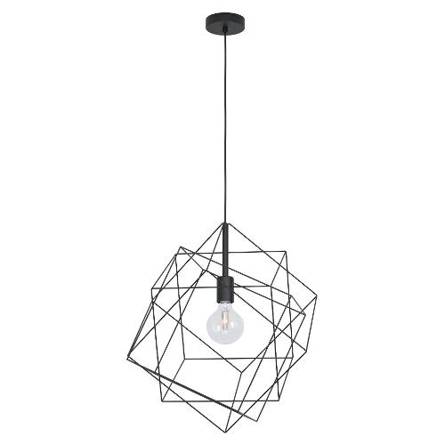 Eglo Sospensione STRAITON Nero (51,5x110cm) 43359 1 luce - E27 - Max 60W