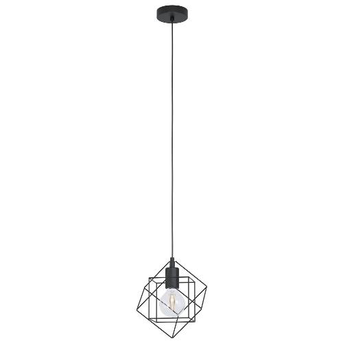 Eglo Sospensione STRAITON Nero (24x20,5x110cm) 43358 1 luce - E27 - Max 60W