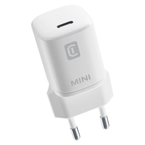 Cellular Line Caricabatterie USB Type-C MINI CHARGER 20W Power Delivery Bianco ACHIPHUSBCPD20MINW