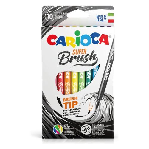 Carioca Pennarelli disegno con timbrino sezione tonda 8 pz Perfume Stamp tratto Medio e grande colori assortiti 42988