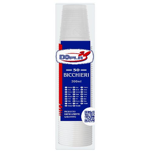Dopla Bicchieri monouso Bianco 50pz 22638