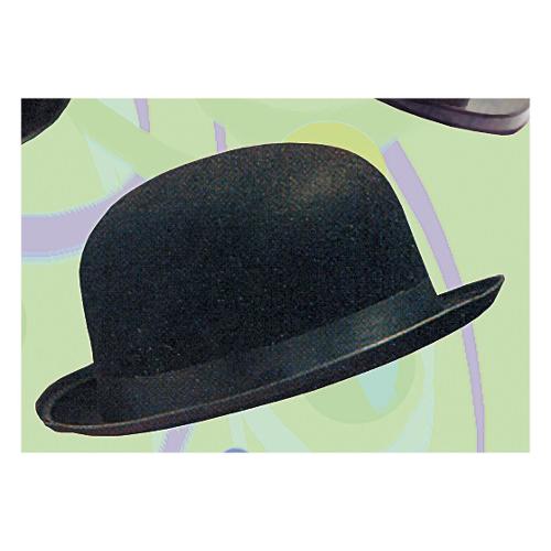 Cappello carnevale Bombetta Velluto Nero 20755