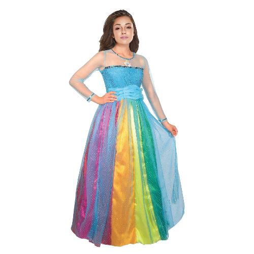 INGROSSO CARNEVALE COSTUME BARBIE ARCOBALENO