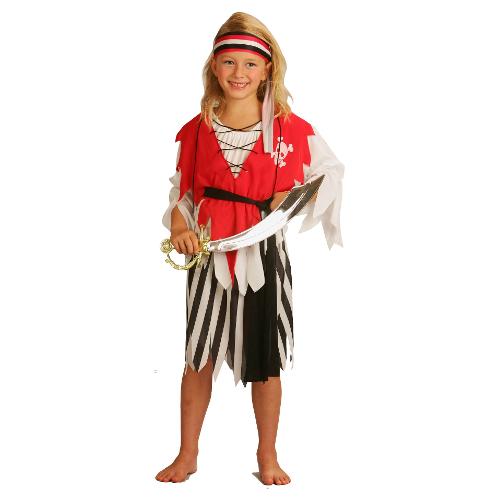 Costume Carnevale Donna Pirata Rosso piratessa