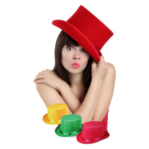 Cappello carnevale Cilindro De Luxe Satinato Assortito 20930