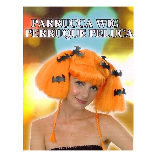 Ciao Parrucca Halloween Con Pipistrello Arancio taglia unica 30197