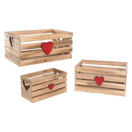 Mercury Cassetta arredo (29x21x14cm) CUORE Natural 94359