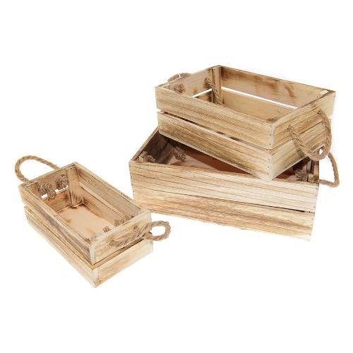 Mercury Cassetta arredo (26x17x9,5cm) manici corda MEDIO Natural 15357