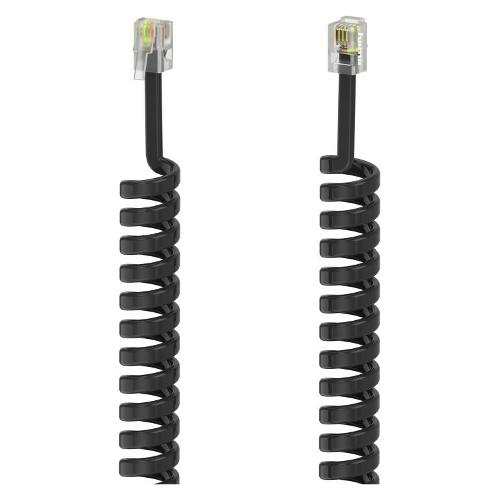 Hama Cavo telefonico Spirale Cornetta Black 1,5m 00201150