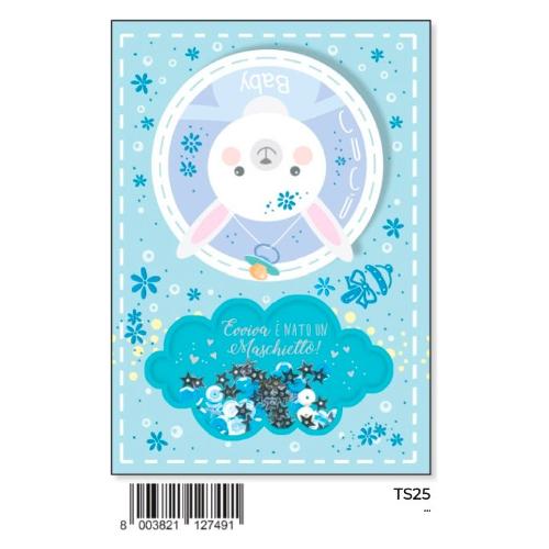 Marpimar Biglietto auguri Nascita bimbo (11,8x16,8 cm) TS25