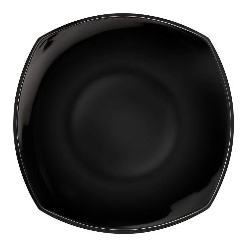 Bormioli Rocco Piatto fondo Vetro temperato (21,3x21,3x5,3cm) ECLISSI Nero