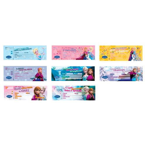 Marpimar Set biglietti invito 20 pz (16,5x7cm) FROZEN assortito AFR03