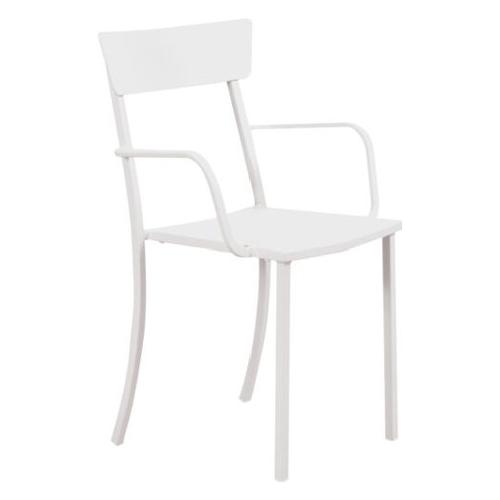 Vermobil Sedia con braccioli metallo MOGAN Bianco goffrato MG310 BCU