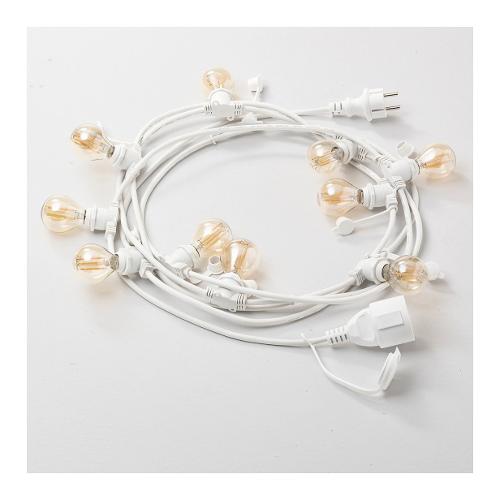 G.E.A. Luce Catena luminosa ANDROMEDA Bianco (1000 cm) GFIB04 10 luci - E27 - Max 250W