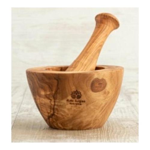 Arte Legno Spello Mortaio (13cm) con pestello legno Ulivo naturale PSN 13
