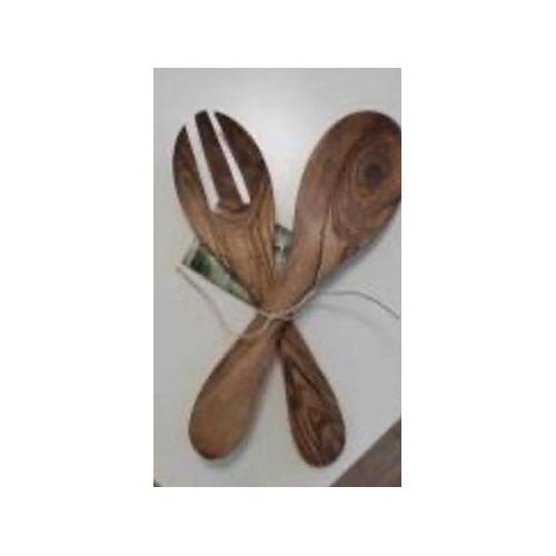 Arte Legno Spello Set posate insalata 2 pz Legno (25cm) Ulivo naturale MANINE