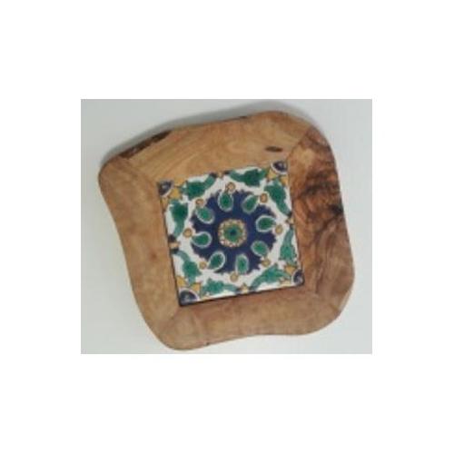 Arte Legno Spello Sottopentola con legno ulivo Ceramica Assortito FRA1 