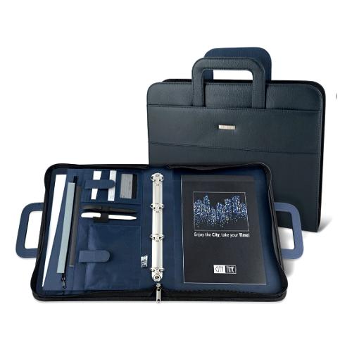 Niji Porta blocco A4 Professional con Manici CITY TIME Blu 4853 BL