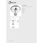 Lampadina E27 8W 12W vetro top specchiato argento serie GLA300A