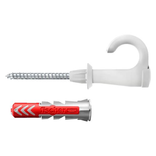 Fischer Set tasselli bimateriale, occhiolo aperto (6 mm) Duopower Easy Hook 557923