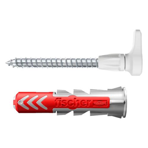 Fischer Set tasselli bimateriale, gancio corto (8 mm) Duopower Easy Hook 557917