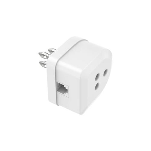 Hama Adattatore telefonia Tripolare Plug Avorio 00201159