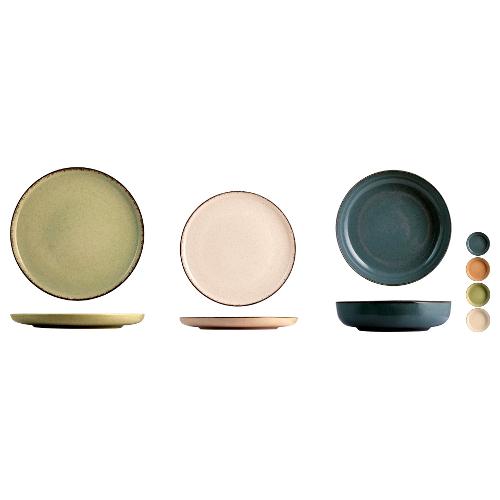 Cpo Servizio piatti Porcellana 12 pz PEARL Colori assortiti pastel 7851000