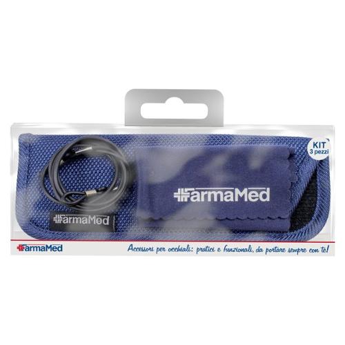 Farmamed Set per occhiali Custodia con Panno e Cordina 24455
