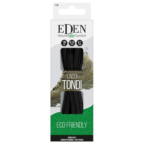 Eden Lacci scarpe (140cm) Modello Tondo 9 10 Fori Nero 11138