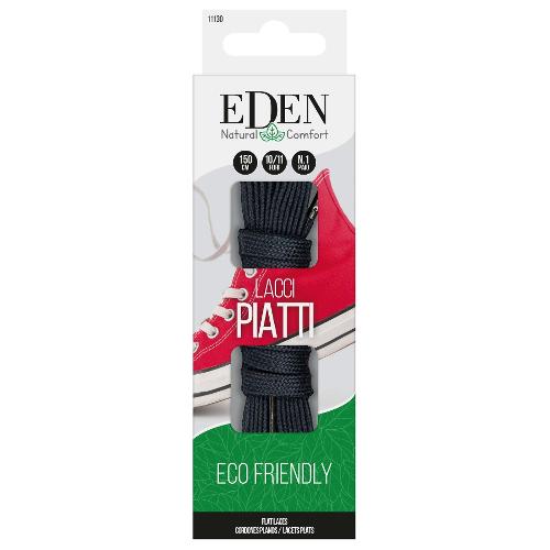 Eden Lacci scarpe (150cm) Modello Piatto 10 11 Fori Nero 11130