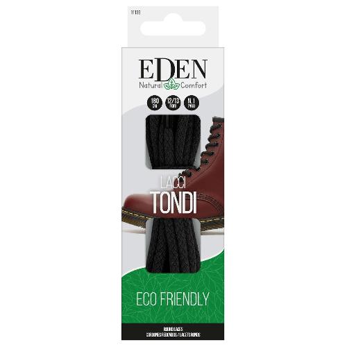 Eden Lacci scarpe (180cm) Modello Tondo 12 13 Fori Nero 11139