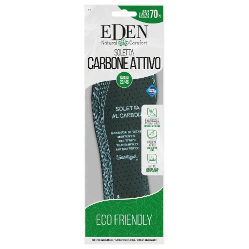 Eden Solette 2 pz taglia 22/46 Carbone Attivo 11147