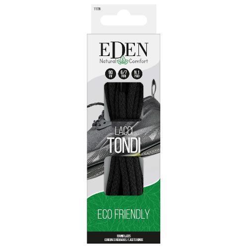 Eden Lacci scarpe (90cm) Modello Tondo 6 7 Fori Nero 11136