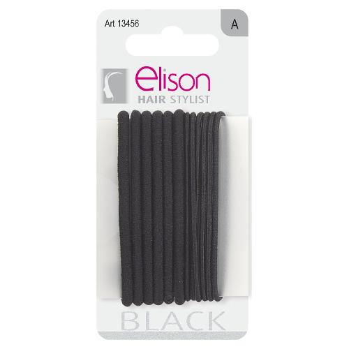 Elison Set elastici capelli Classic 6+6 Small Nero 13401