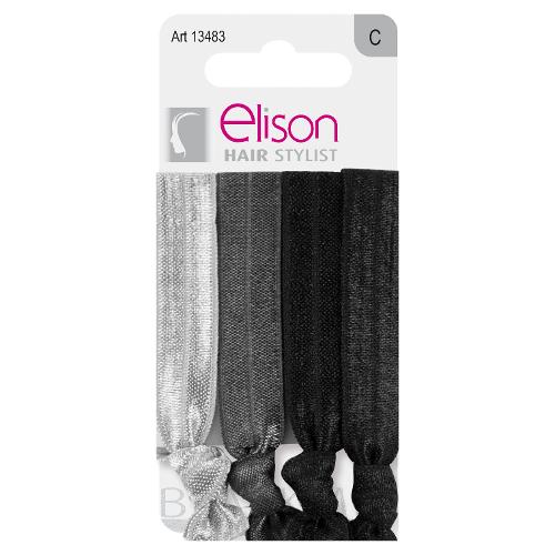 Elison Set elastici capelli Blackmix 4 Pz Assortito 13405