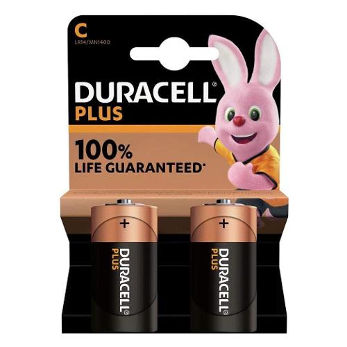 Duracell Batteria Mezza Torcia C Alcalina PLUS 2pz DU0301