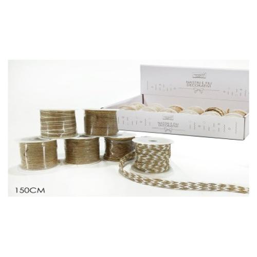 General Trade Nastro decorativo Filo Iuta Assortito (1000 cm) 390749