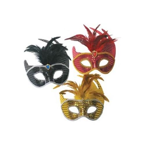 Ciao Maschera carnevale taglia Unica Paillettes e Piume Assortito 21153