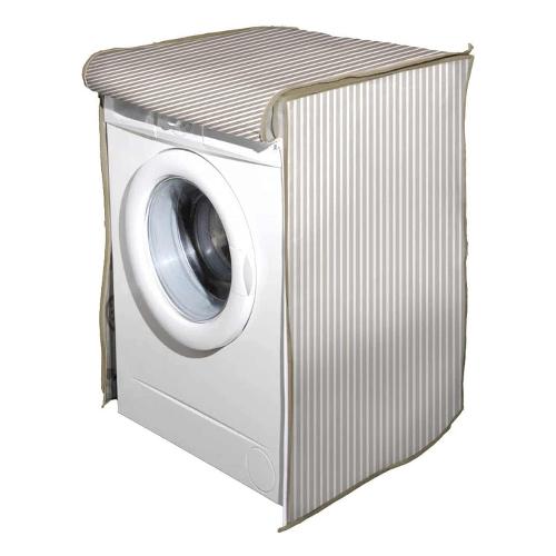 Gicos Copri lavatrice carico frontale (60x60x80cm) UTILISSIMI Righe tortora 736858