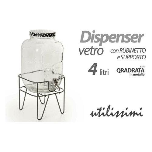 Dispenser bevande Mercury 13778 Doppio con rubinetti e supporto