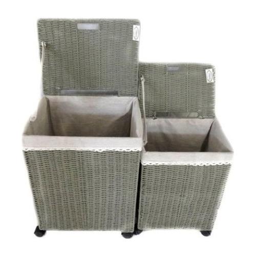 Gicos Porta biancheria Vimini (36x26x46cm) Grigio 722622