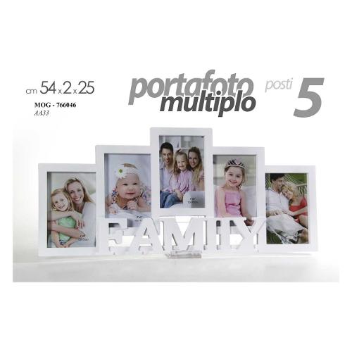 Gicos Portafoto (per 5f 10x15 cm ) multiplo Family Bianco 766046