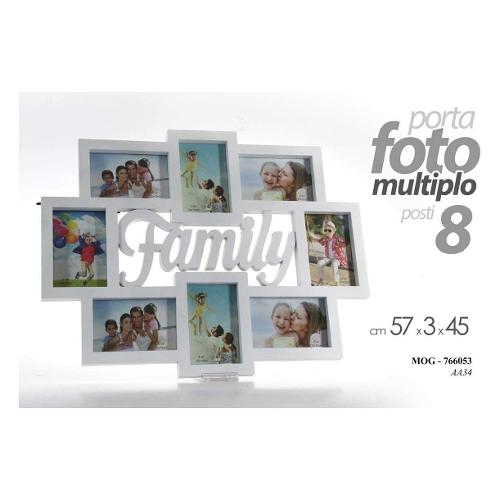 Portafoto per 8 foto 10x15 cm multiplo Family Bianco 766053