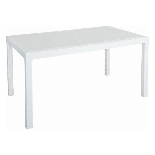 Bica Tavolo da esterno polipropilene HOUSTON Fisso Bianco (150x90x74cm) 9094
