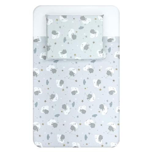Baby Idea Set lenzuola culla avvicinamento 3 pz CULLAMI Grigio L3010FG