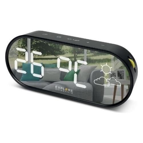 Explore Scientific Sveglia Multifunzione con meteo Black RDC2002WBLK