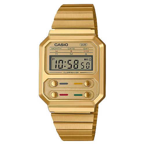 Casio Orologio VINTAGE Edgy Gold A100WEG 9AEF
