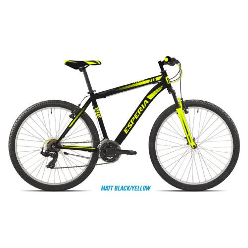 Esperia Mountain Bike acciaio ( 21 vel ) 27,5" TEXAS Nero e Giallo 8270