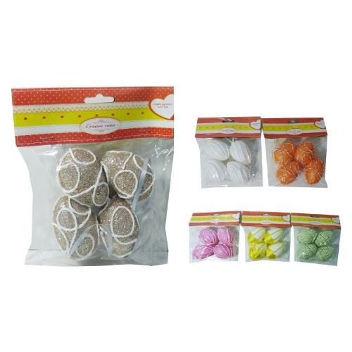 Creare Italia Decoro Set 4 uova 5.5x4 cm color 86092