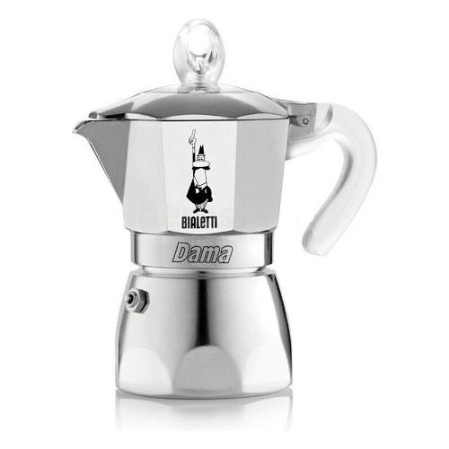 Bialetti Caffettiera Alluminio 3 Tazze DAMA PURE ICE Cromo satinato 0002273